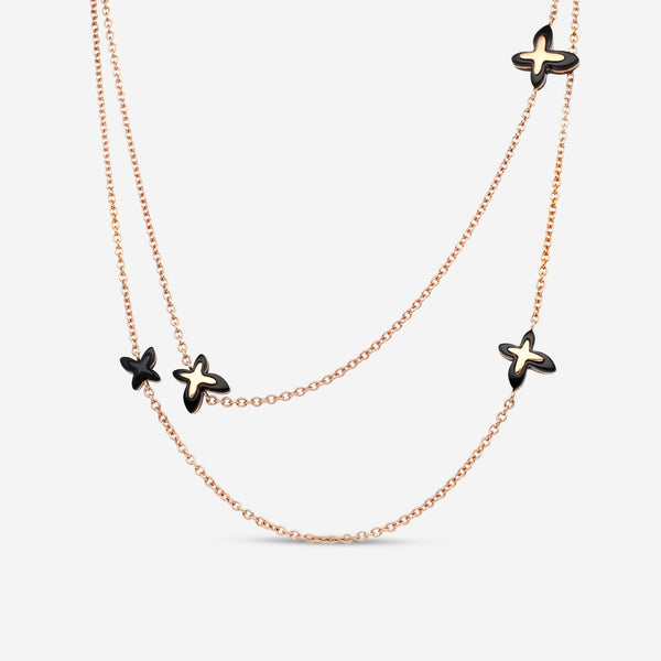 Mimi Milano Freevola 18K Rose Gold, Black Agate Necklace CXM245R8O - THE SOLIST - Mimi Milano