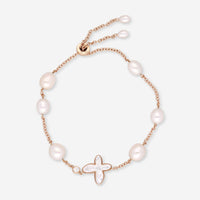 Mimi Milano Freevola 18K Rose Gold, Mother - of - Pearl, Cultured Pearl & Diamond Chain Bracelet BXM112R1M1B - THE SOLIST - Mimi Milano