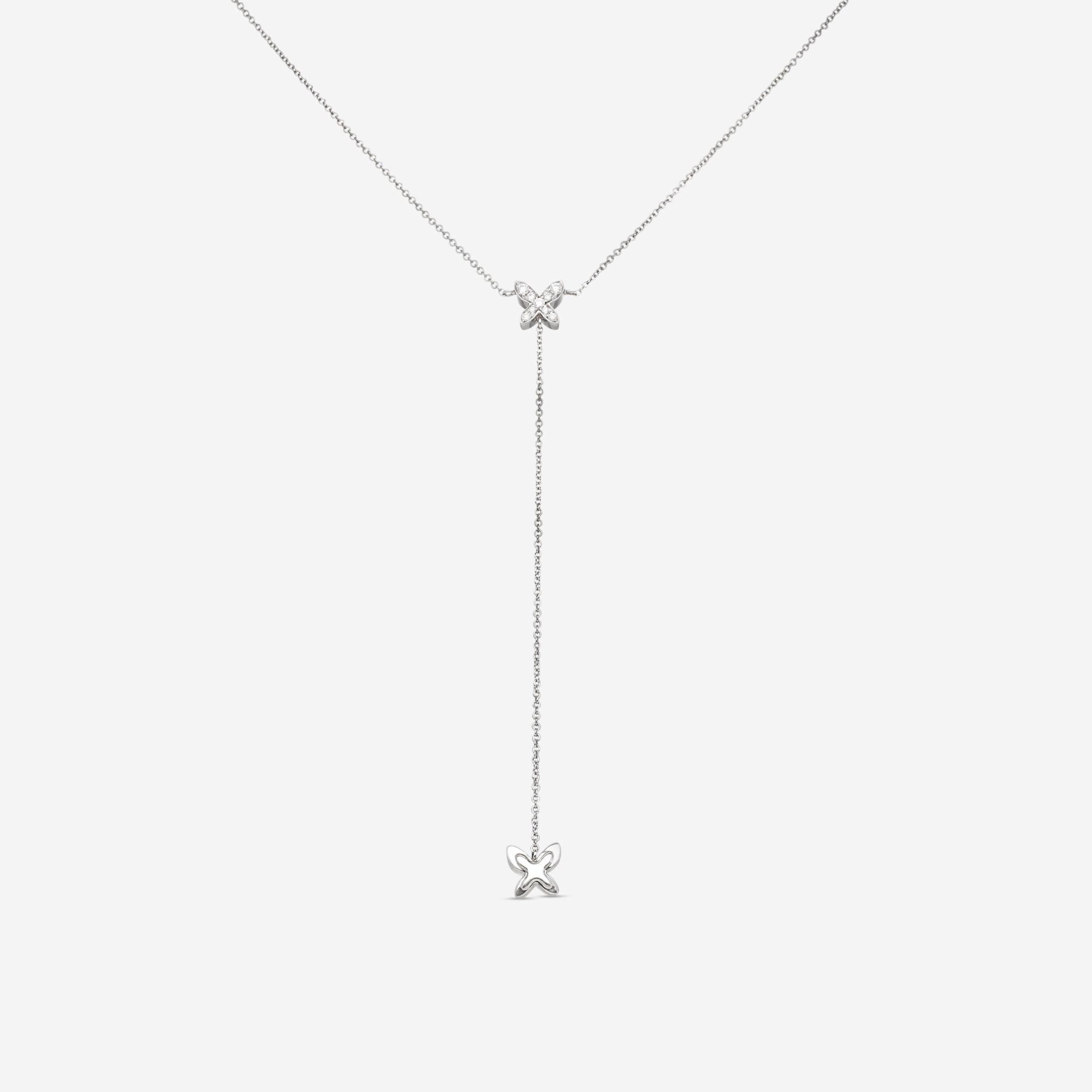 Mimi Milano Freevola 18K White Gold, Diamond Drop Necklace CXM368B8B - THE SOLIST - Mimi Milano