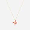 Mimi Milano Freevola 18K Yellow Gold, Red Coral Butterfly Pendant PXM243G8P8 - THE SOLIST - Mimi Milano