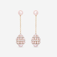 Mimi Milano Garbo 18K Rose Gold, Violet Pearl & White Sapphire Drop Earrings O240C3Z - THE SOLIST - Mimi Milano