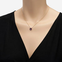 Mimi Milano Happy 18K Rose Gold, Amethyst and Pink Sapphire Pendant Necklace PLM306R8AZ3 - THE SOLIST - Mimi Milano