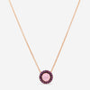 Mimi Milano Happy 18K Rose Gold, Amethyst and Pink Sapphire Pendant Necklace PLM306R8AZ3 - THE SOLIST - Mimi Milano