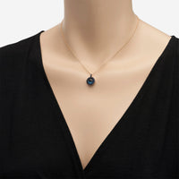 Mimi Milano Happy 18K Rose Gold, London Blue Topaz and Blue Sapphire Pendant Necklace PLM307R8T5Z5 - THE SOLIST - Mimi Milano