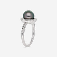 Mimi Milano Happy 18K White Gold, Diamond & Black Ring Sz. 6.5 ALM307B5B - THE SOLIST - Mimi Milano