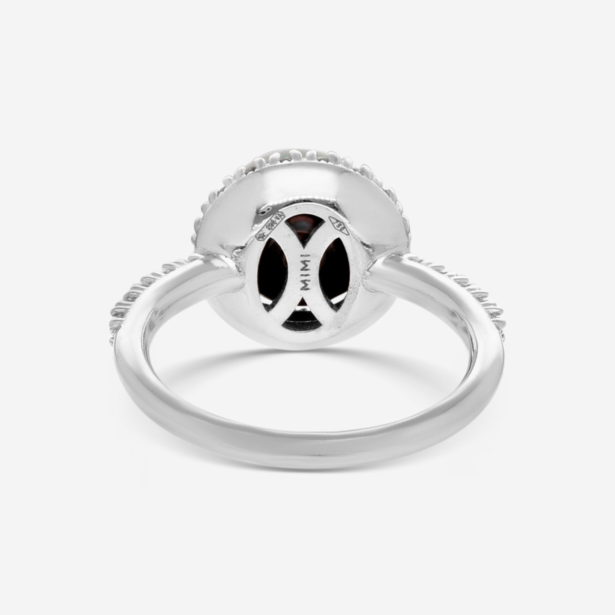 Mimi Milano Happy 18K White Gold, Diamond & Black Ring Sz. 6.5 ALM307B5B - THE SOLIST - Mimi Milano