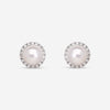 Mimi Milano Happy 18K White Gold, Diamond & White Pearl Stud Earrings OLM306B1B - THE SOLIST - Mimi Milano