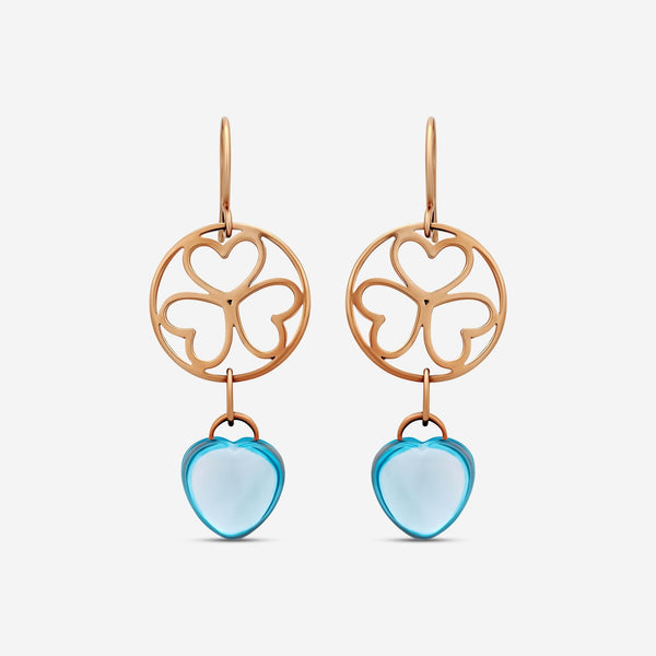 Mimi Milano Juliet 18K Rose Gold, Pearl & Sky Blue Topaz Drop Earrings O284R8T - THE SOLIST - Mimi Milano