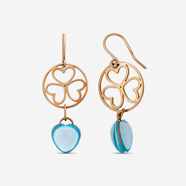 Mimi Milano Juliet 18K Rose Gold, Pearl & Sky Blue Topaz Drop Earrings O284R8T - THE SOLIST - Mimi Milano