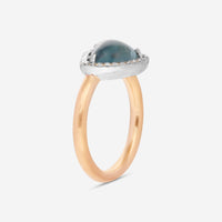 Mimi Milano Juliet 18K White & Yellow Gold, Diamond, Blue Topaz Statement Ring Sz. 7.25 A450C8TB - THE SOLIST - Mimi Milano