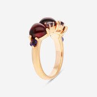 Mimi Milano Juliet 18K White & Yellow Gold, Garnet, Iolite Ring Sz. 6.75 A451C8GI - THE SOLIST - Mimi Milano