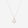 Mimi Milano Leela 18K Rose & White Gold, White Agate & Diamond Pendant Necklace P320C8A1B - THE SOLIST - Mimi Milano