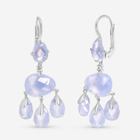 Mimi Milano Mila 18K White Gold, Chalcedony and Diamond Drop Earrings O570B8DB - THE SOLIST - Mimi Milano