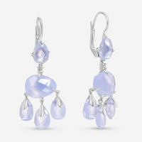 Mimi Milano Mila 18K White Gold, Chalcedony and Diamond Drop Earrings O570B8DB - THE SOLIST - Mimi Milano