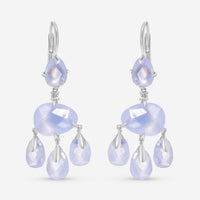 Mimi Milano Mila 18K White Gold, Chalcedony and Diamond Drop Earrings O570B8DB - THE SOLIST - Mimi Milano