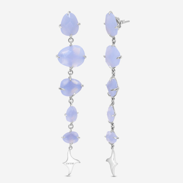 Mimi Milano Mila 18K White Gold, Chalcedony Drop Earrings O572B8D - THE SOLIST - Mimi Milano