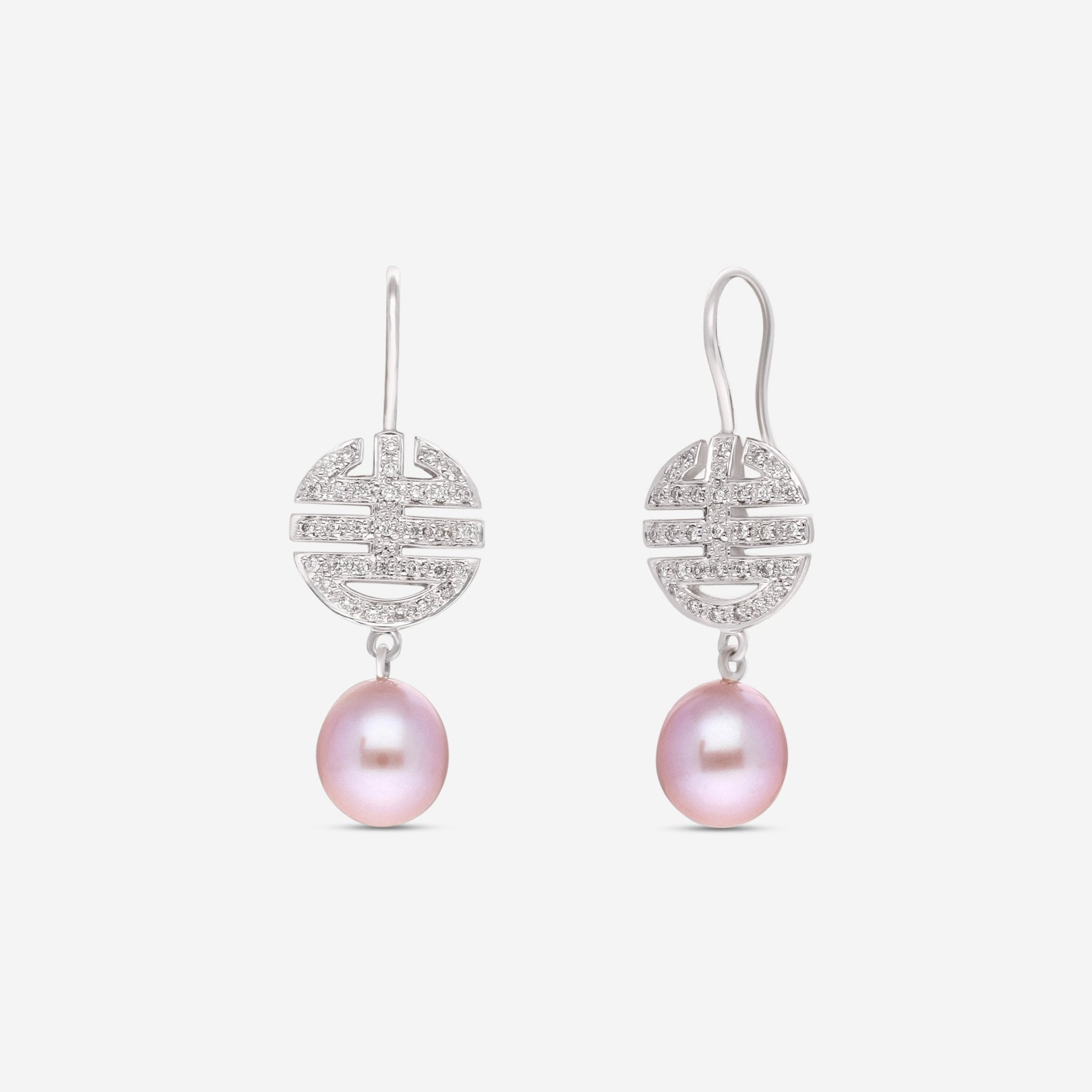 Mimi Milano Ognibene 18K White Gold, Diamond & Pearl Drop Earrings O061A03