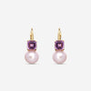 Mimi Milano Punto 18K Yellow Gold, Amethyst & Pearl Drop Earrings O003A02 - THE SOLIST - Mimi Milano