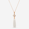 Mimi Milano Shan - Teki Fp 18K Rose Gold, White Agate and Rock Crystal Pendant Necklace P152R8A1J - THE SOLIST - Mimi Milano