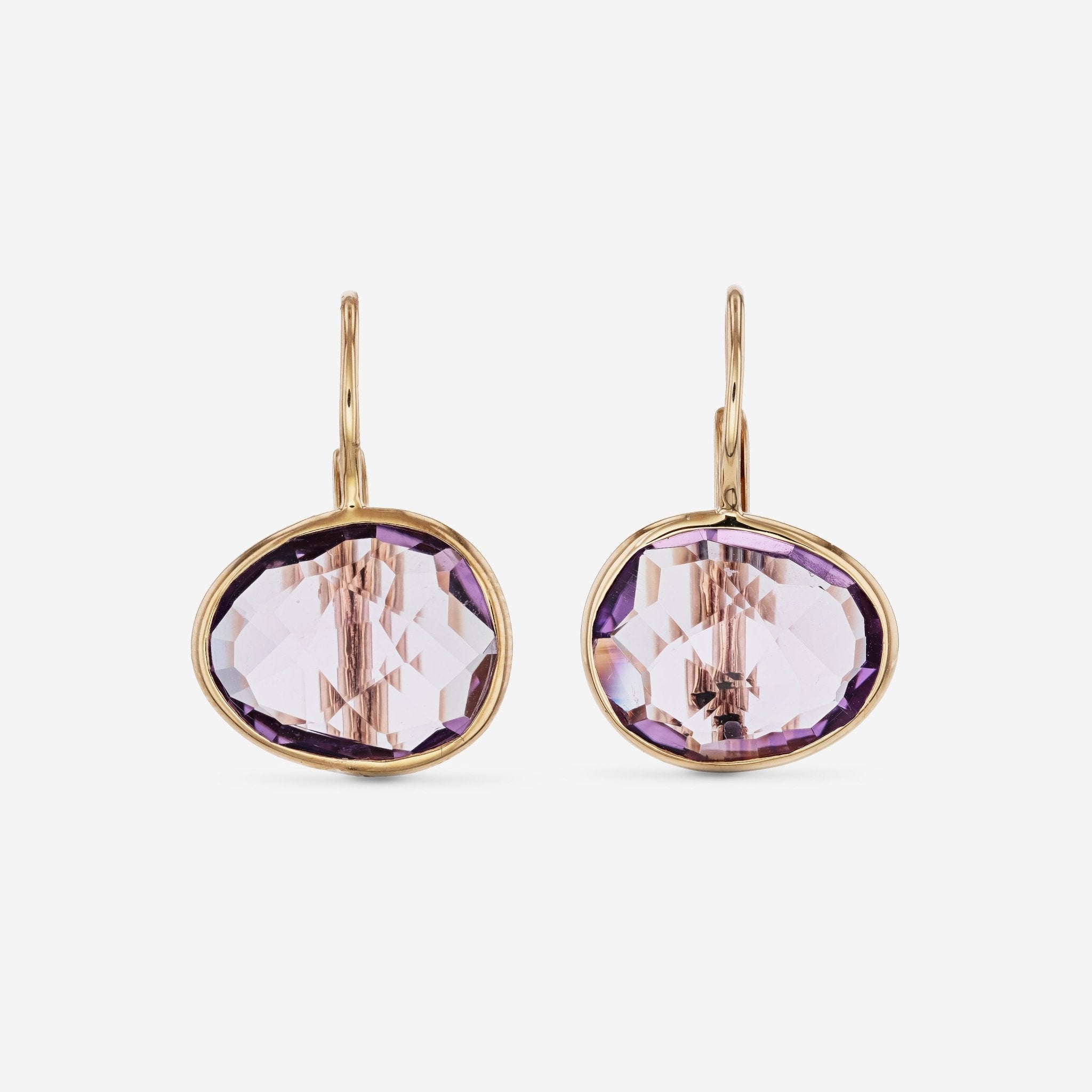 Mimi Milano Talita 18K Rose Gold, Amethyst Drop Earrings O328R8A - THE SOLIST - Mimi Milano