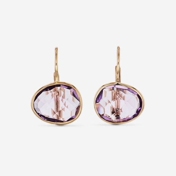 Mimi Milano Talita 18K Rose Gold, Amethyst Drop Earrings O328R8A - THE SOLIST - Mimi Milano