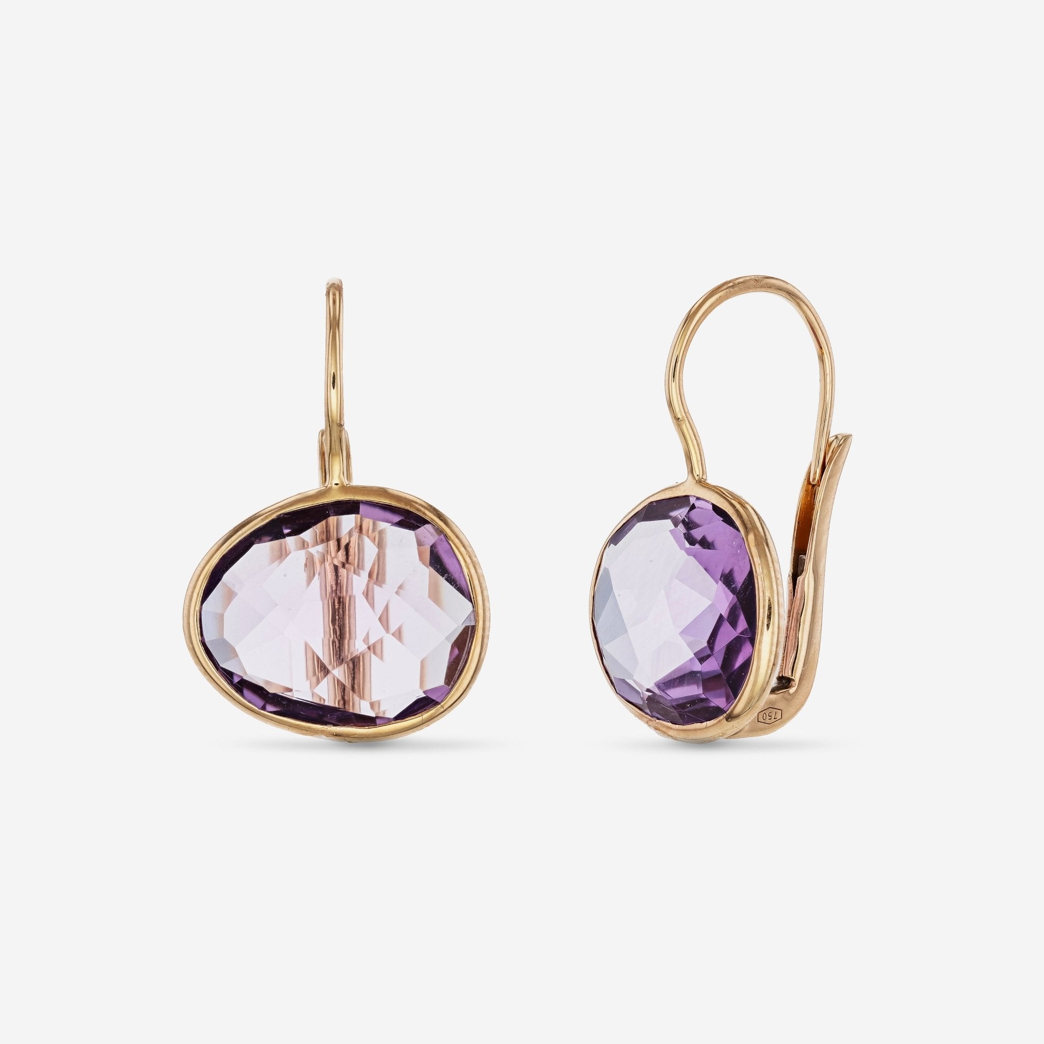 Mimi Milano Talita 18K Rose Gold, Amethyst Drop Earrings O328R8A - THE SOLIST - Mimi Milano