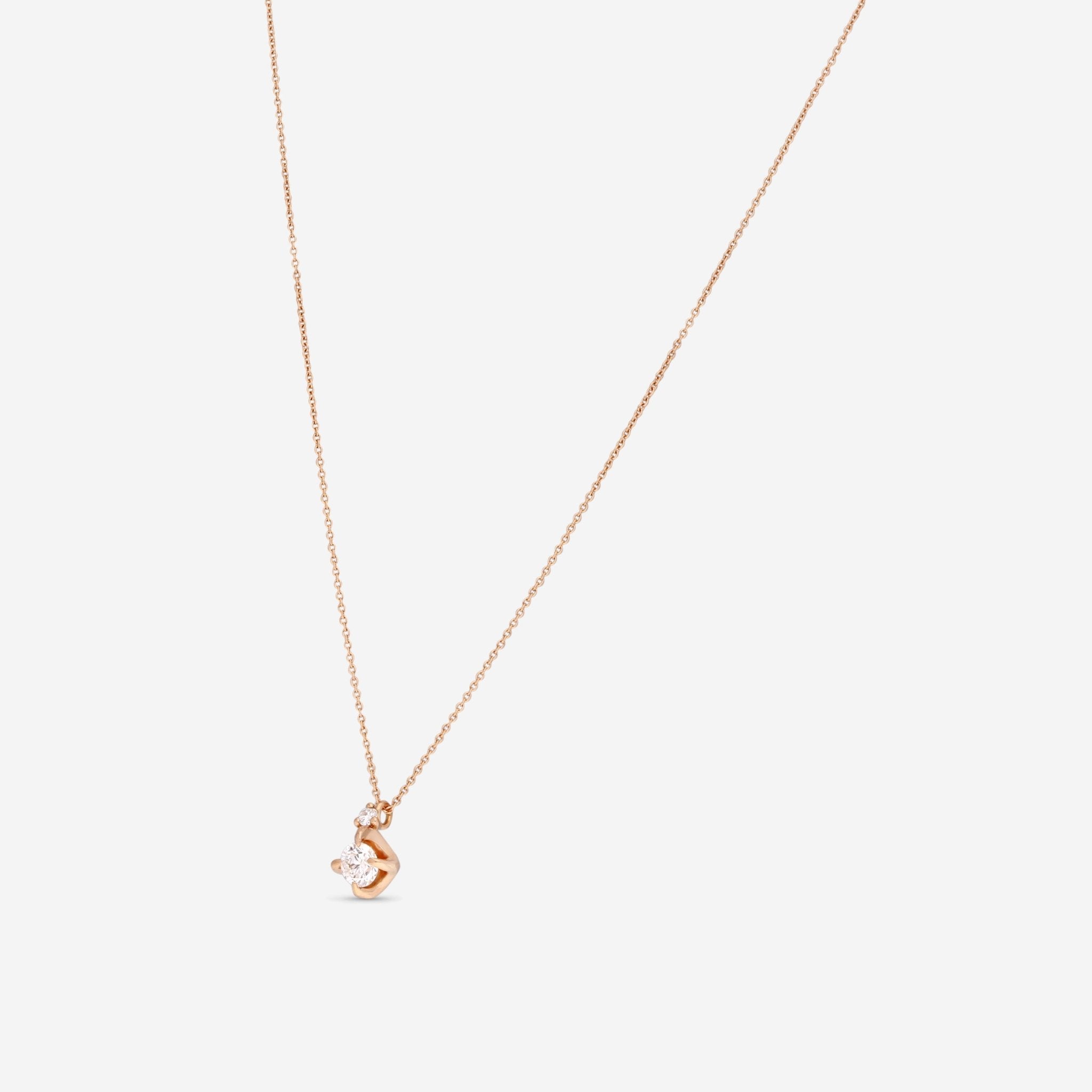 Mimi Milano Vega 18K Rose Gold & Diamond Pendant Necklace P614R8B - THE SOLIST - Mimi Milano