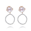 Mimi Milano Victoria 18K White Gold, Cultured Pearl & Diamond Drop Earrings O581C1B - THE SOLIST - Mimi Milano