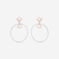 Mimi Milano Victoria 18K White Gold, Cultured Pearl & Diamond Drop Earrings O588C1B