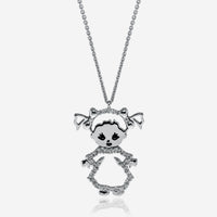 Minu by Giovanni Ferraris 18K White Gold 0.42ct. tw. Diamond Girl Pendant Necklace CL1669BB - L - THE SOLIST - Minu by Giovanni Ferraris