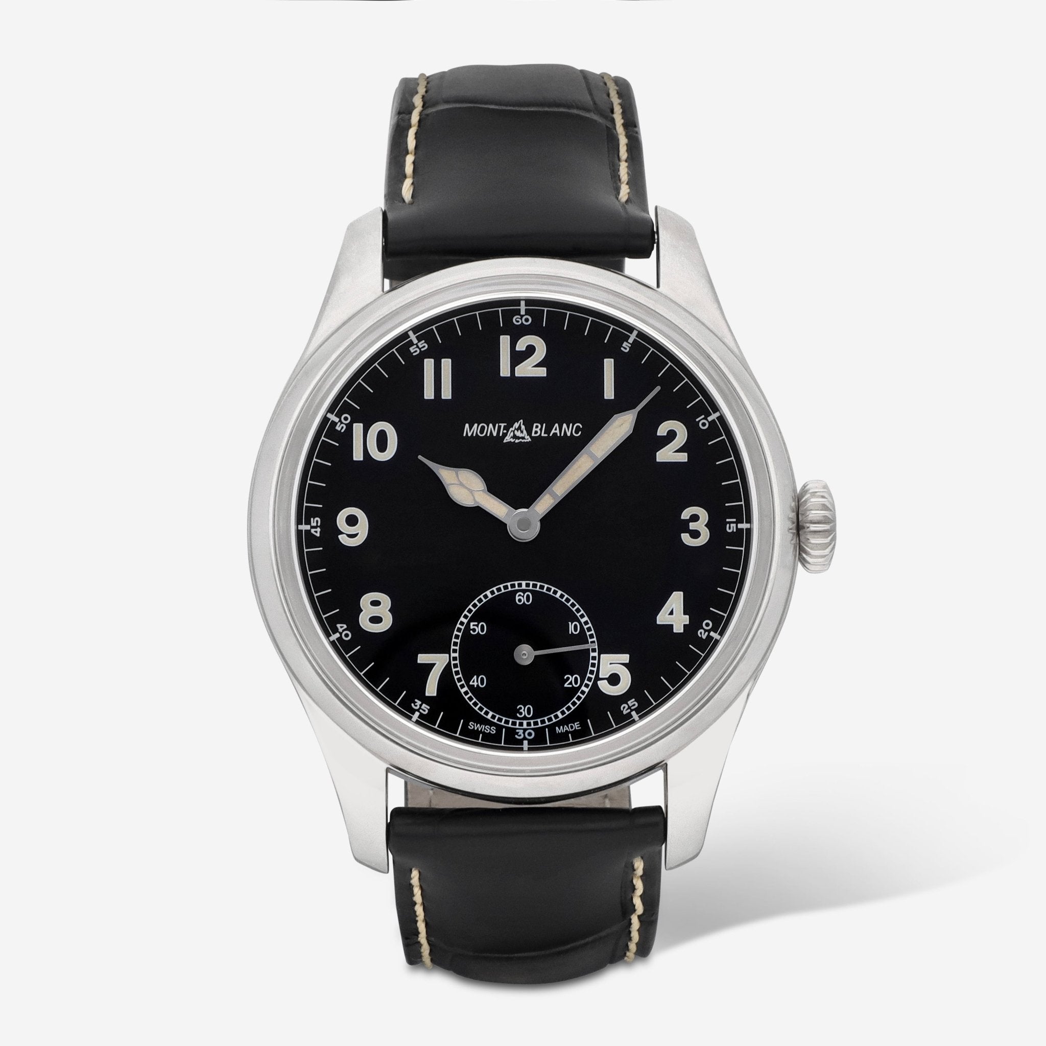 Montblanc 1858 Small Second Limited Edition Stainless Steel Manual Wind Men's Watch 113860 - THE SOLIST - Montblanc