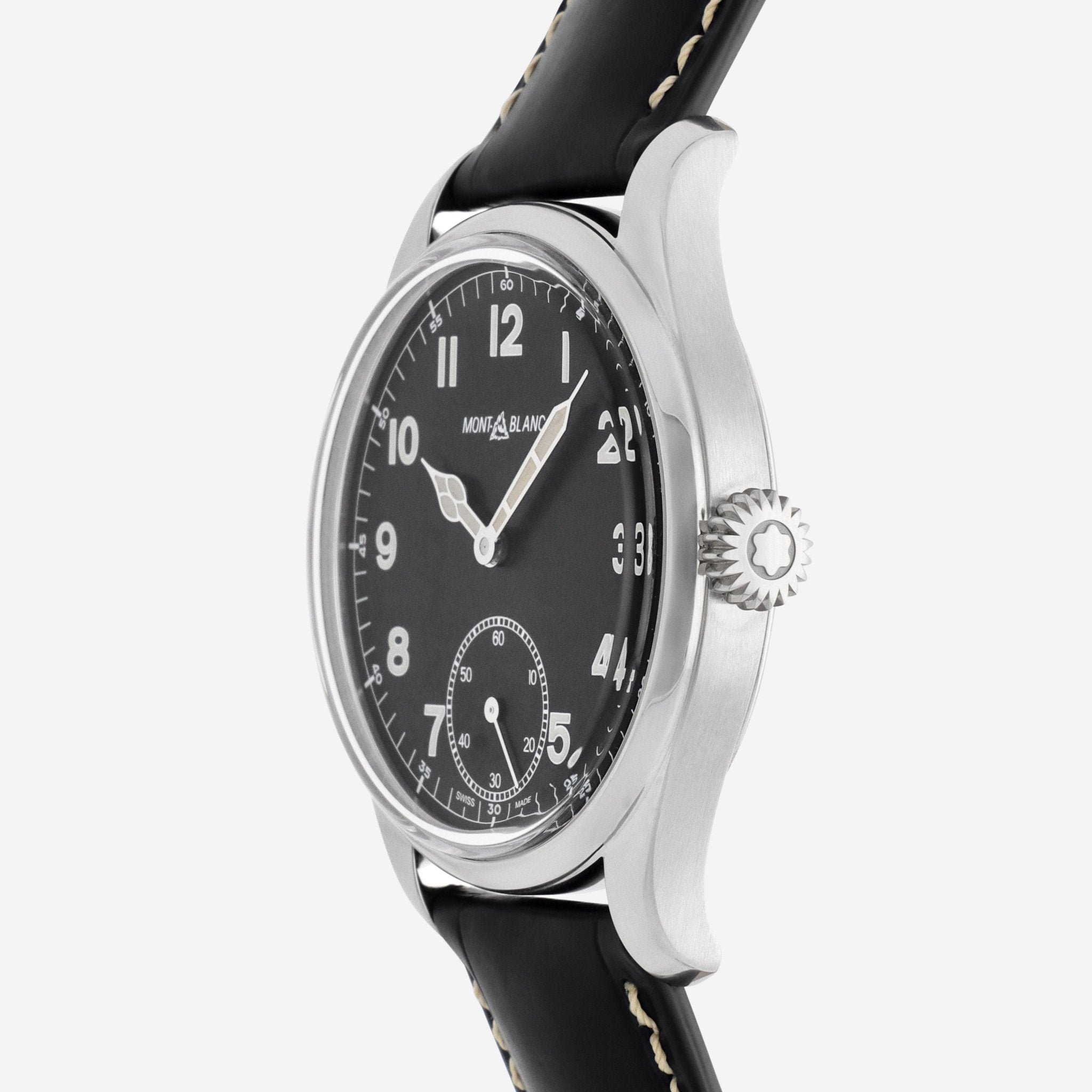 Montblanc 1858 Small Second Limited Edition Stainless Steel Manual Wind Men's Watch 113860 - THE SOLIST - Montblanc