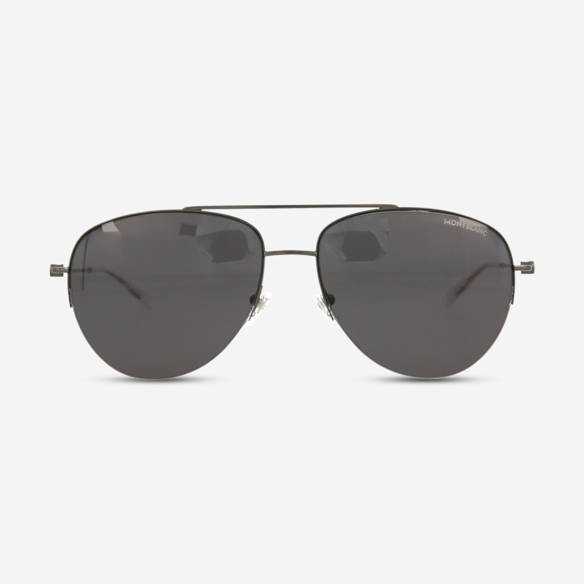 Montblanc Aviator Metal Men’s Semi - Rimless Sunglasses MB0074Sa - THE SOLIST - Montblanc