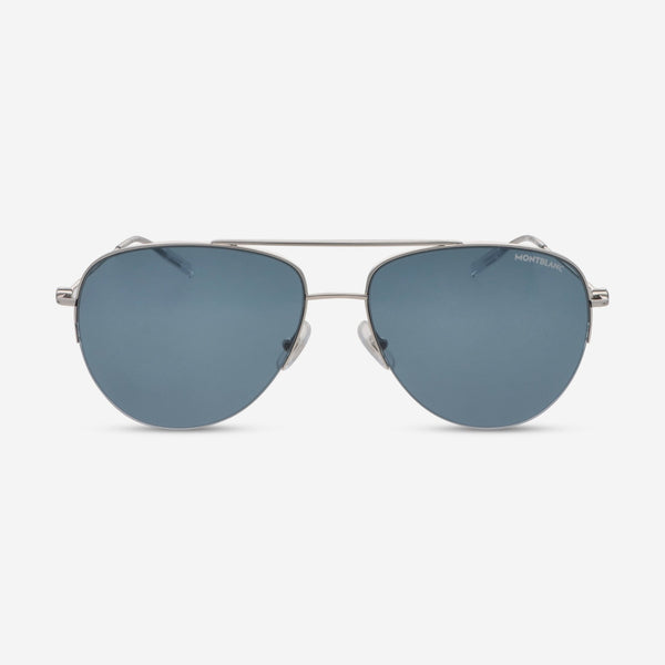 Montblanc Aviator Metal Men’s Semi - Rimless Sunglasses MB0074Sc - THE SOLIST - Montblanc