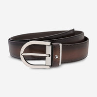 Montblanc Classic Line Dark Brown Leather 35mm Belt 116693 - THE SOLIST - Montblanc