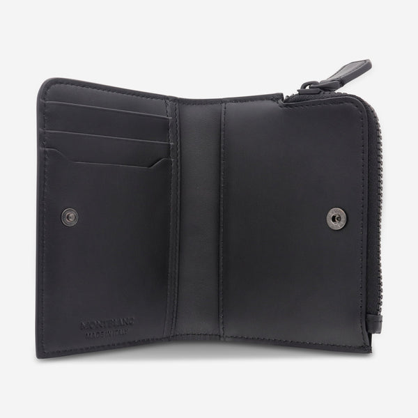 Montblanc Extreme 3.0 Black Leather Card Holder 3cc With Zipped Pocket 129980 - THE SOLIST - Montblanc