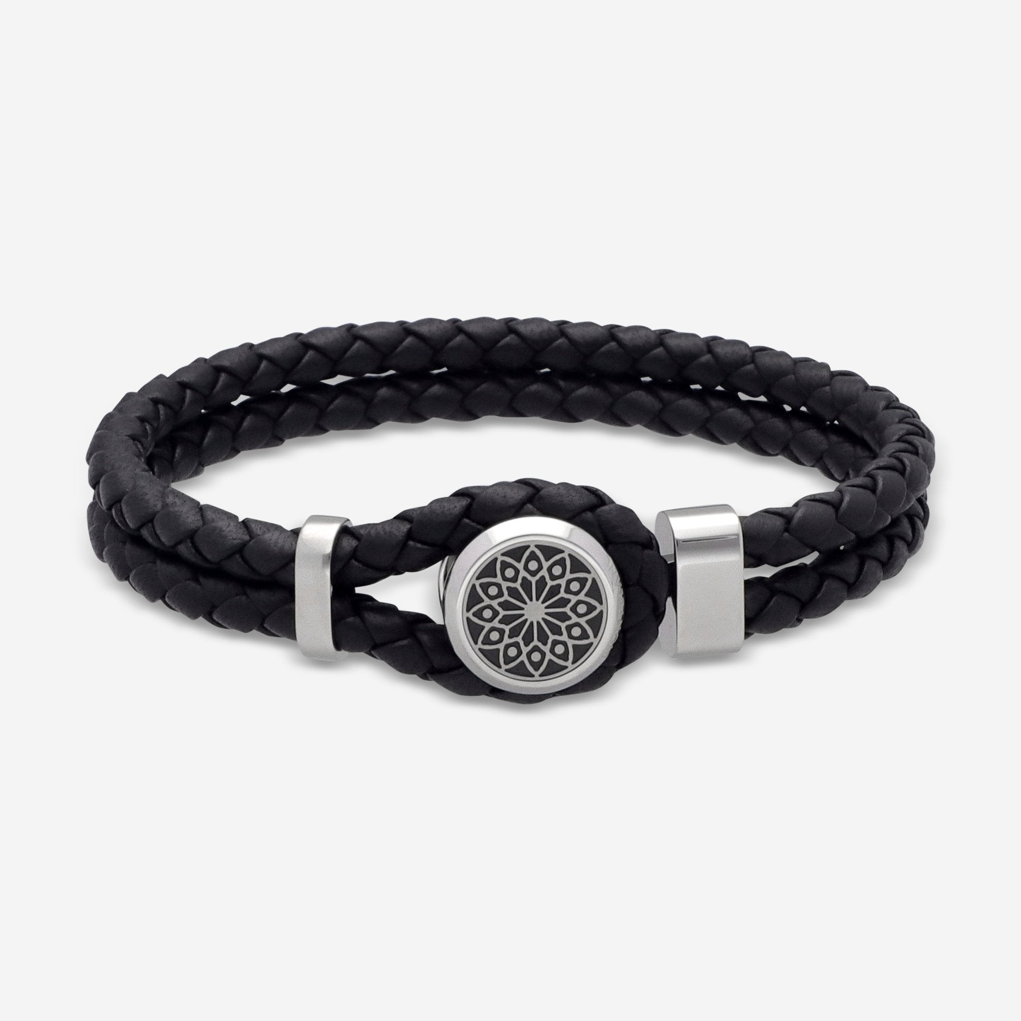 Montblanc Hommage To Victor Hugo Leather & Stainless Steel Men's Bracelet 12613668 - THE SOLIST - Montblanc