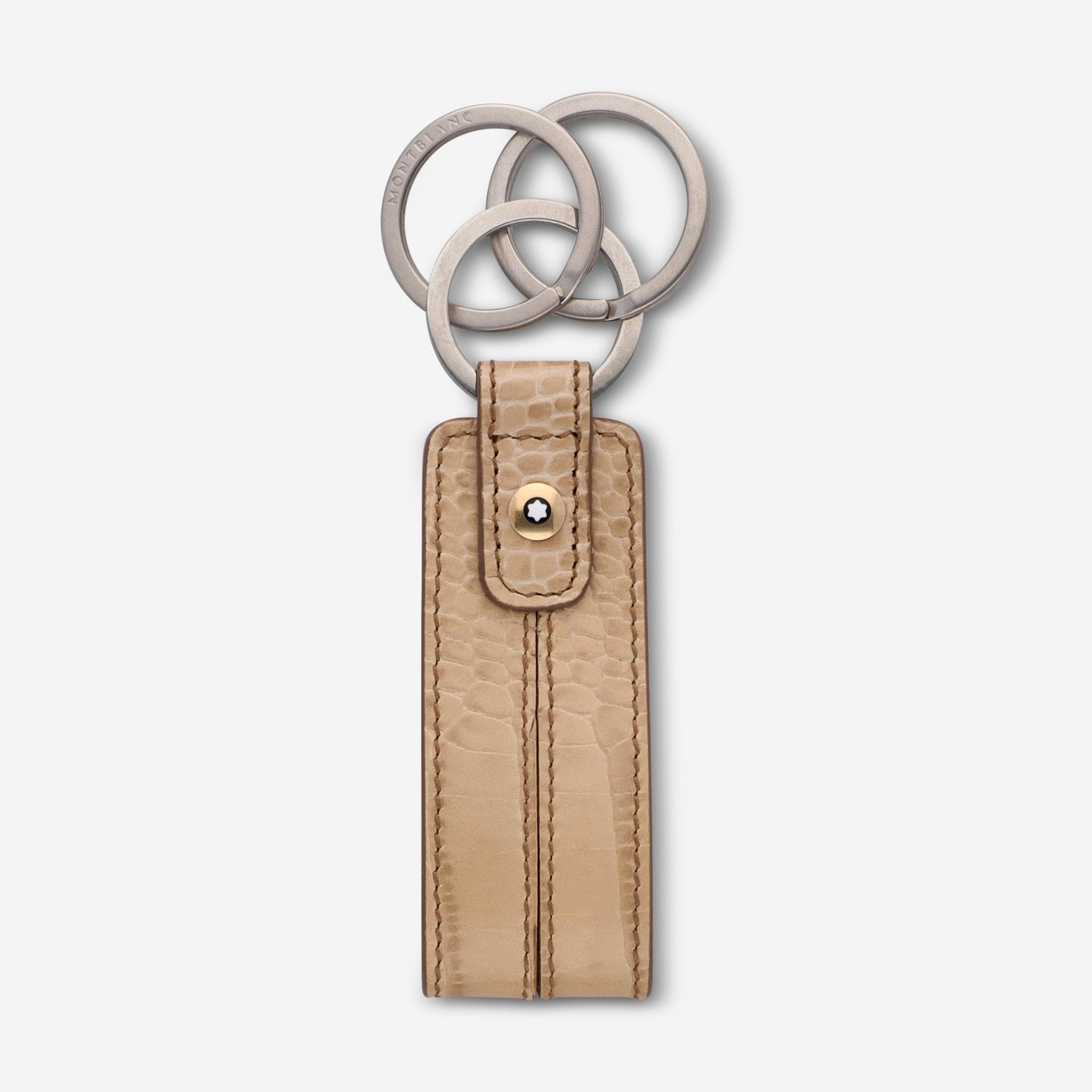 Montblanc La Vie De Boheme Desert Sand Leather Key Ring 107695 - THE SOLIST - Montblanc