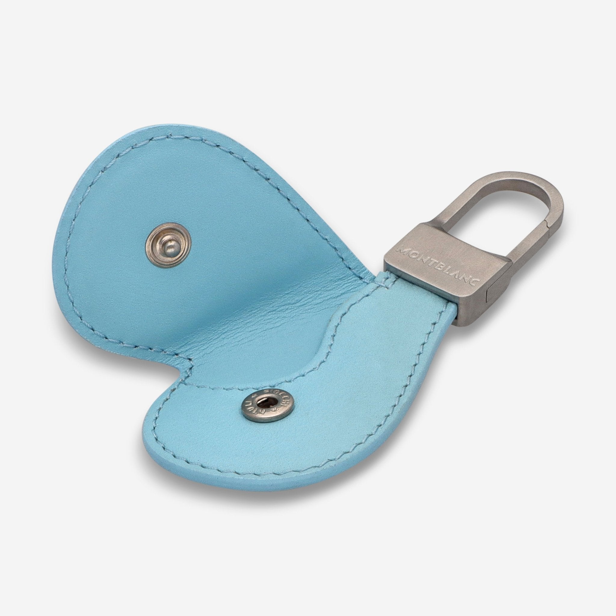 Montblanc Light Blue Leather Keychain 38099 - THE SOLIST - Montblanc