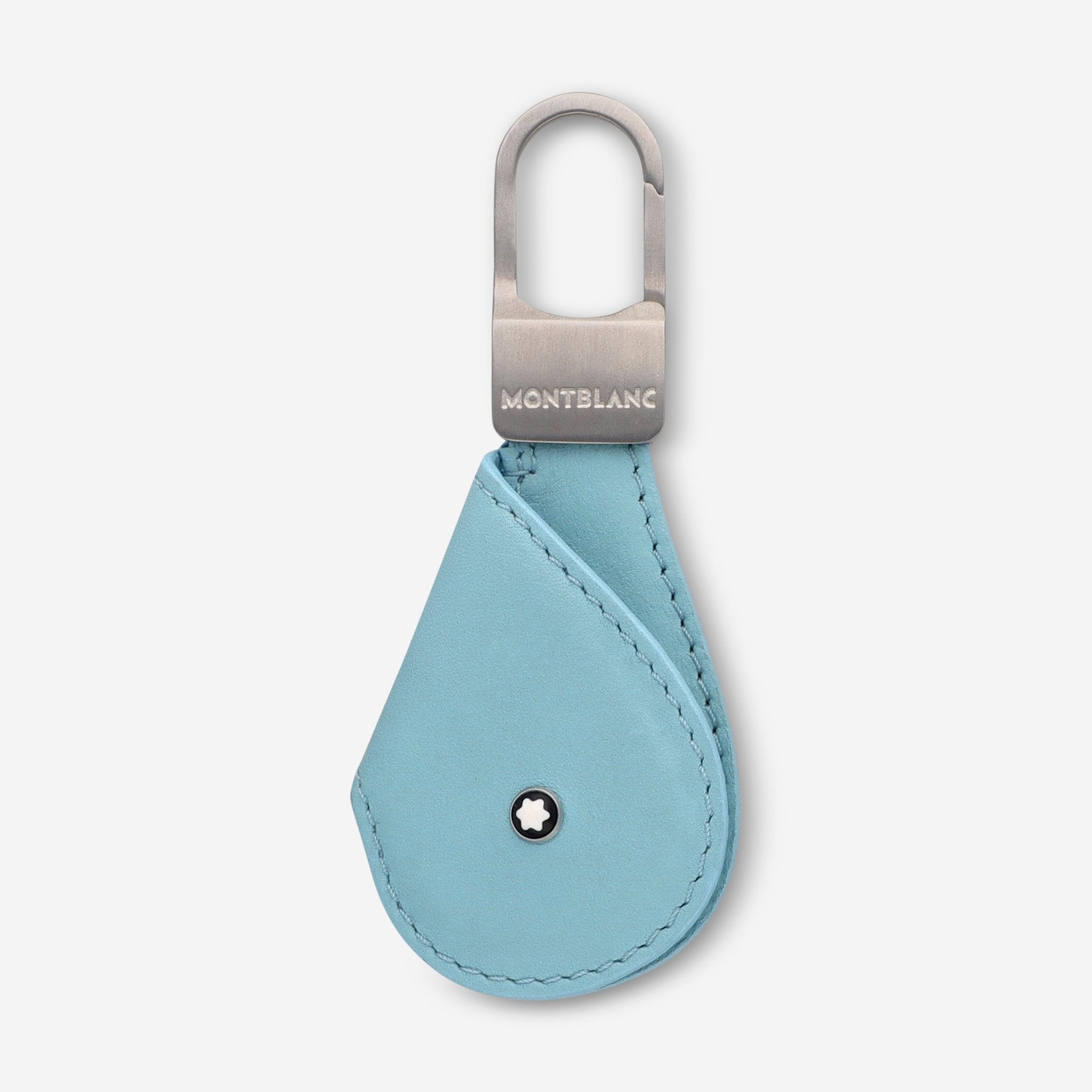 Montblanc Light Blue Leather Keychain 38099 - THE SOLIST - Montblanc