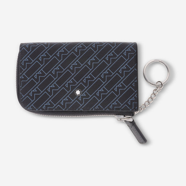 Montblanc M_Gram Black & Blue Leather Key Pouch 128629 - THE SOLIST - Montblanc