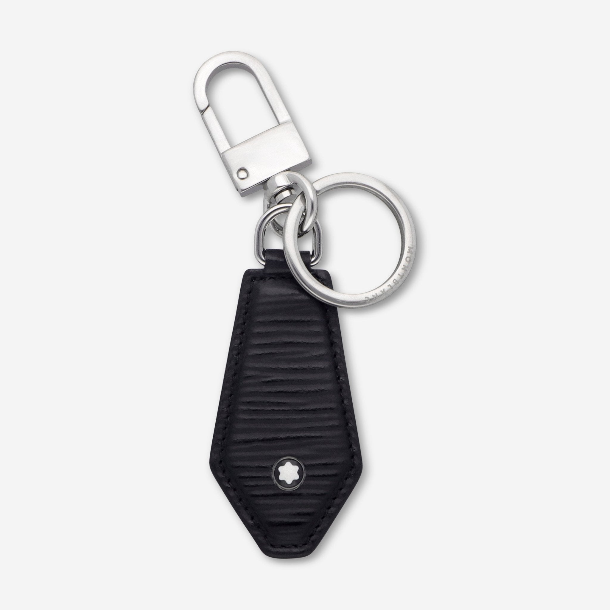 Montblanc Meisterstuck 4810 Black Leather Diamond Shaped Key Fob 130932 - THE SOLIST - Montblanc