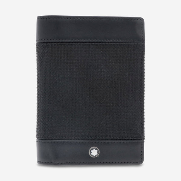 Montblanc Meisterstuck Black Canvas & Leather Card Holder With Gusset 109611 - THE SOLIST - Montblanc