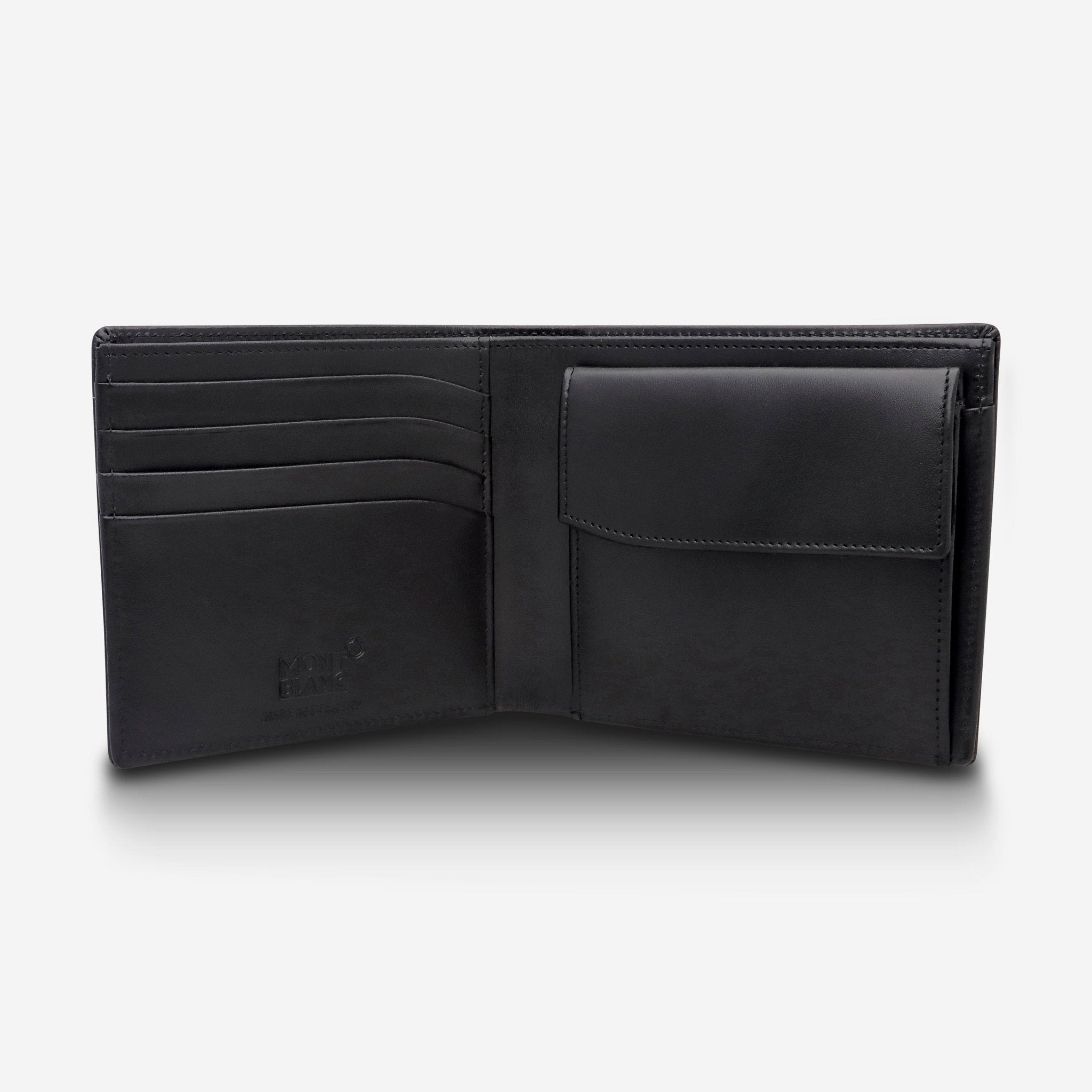 Montblanc Meisterstuck Black Leather Wallet 4cc With Coin Case 7164 - THE SOLIST - Montblanc