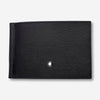 Montblanc Meisterstuck Black Leather Wallet 6cc With Money Clip 129245 - THE SOLIST - Montblanc