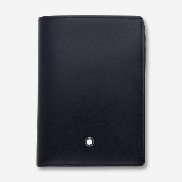 Montblanc Meisterstuck Black Leather Wallet 7cc With ID Card Holder 130074 - THE SOLIST - Montblanc