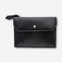 Montblanc Meisterstuck Black Leather Zipped Card Holder 129907 - THE SOLIST - Montblanc