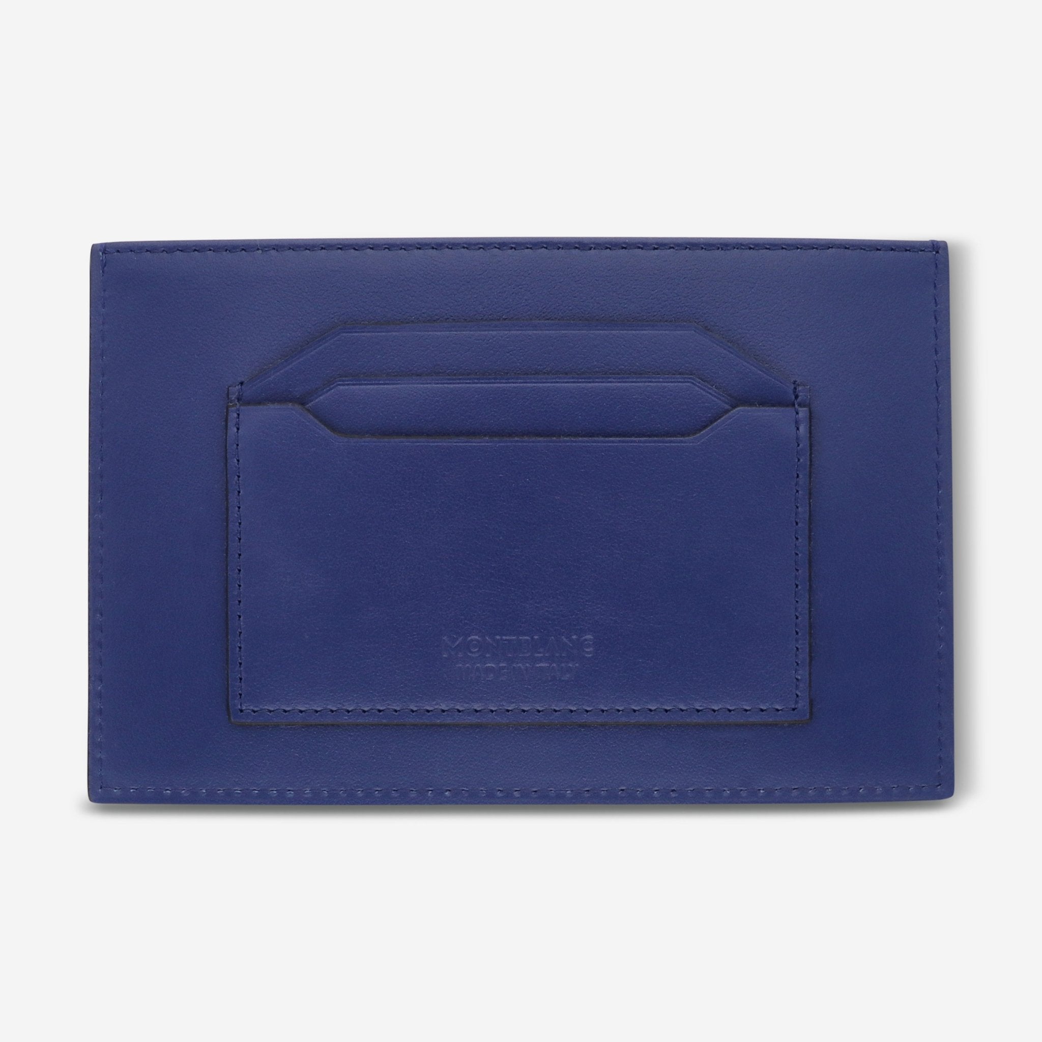 Montblanc Meisterstuck Blue Leather Card Holder 6cc 129910 - THE SOLIST - Montblanc