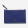 Montblanc Meisterstuck Blue Leather Zipped Card Holder 130453 - THE SOLIST - Montblanc