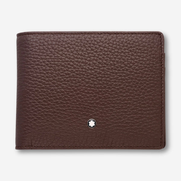 Montblanc Meisterstuck Brown Leather Bi - Fold Wallet 6cc 111925 - THE SOLIST - Montblanc